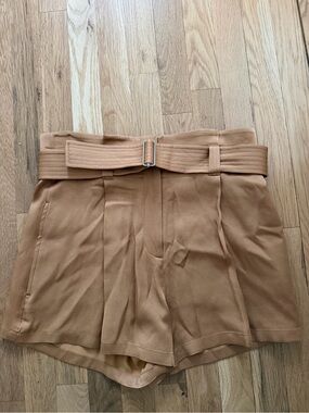 A.L.C High-Waist Belted Women’s Shorts in Camel 6